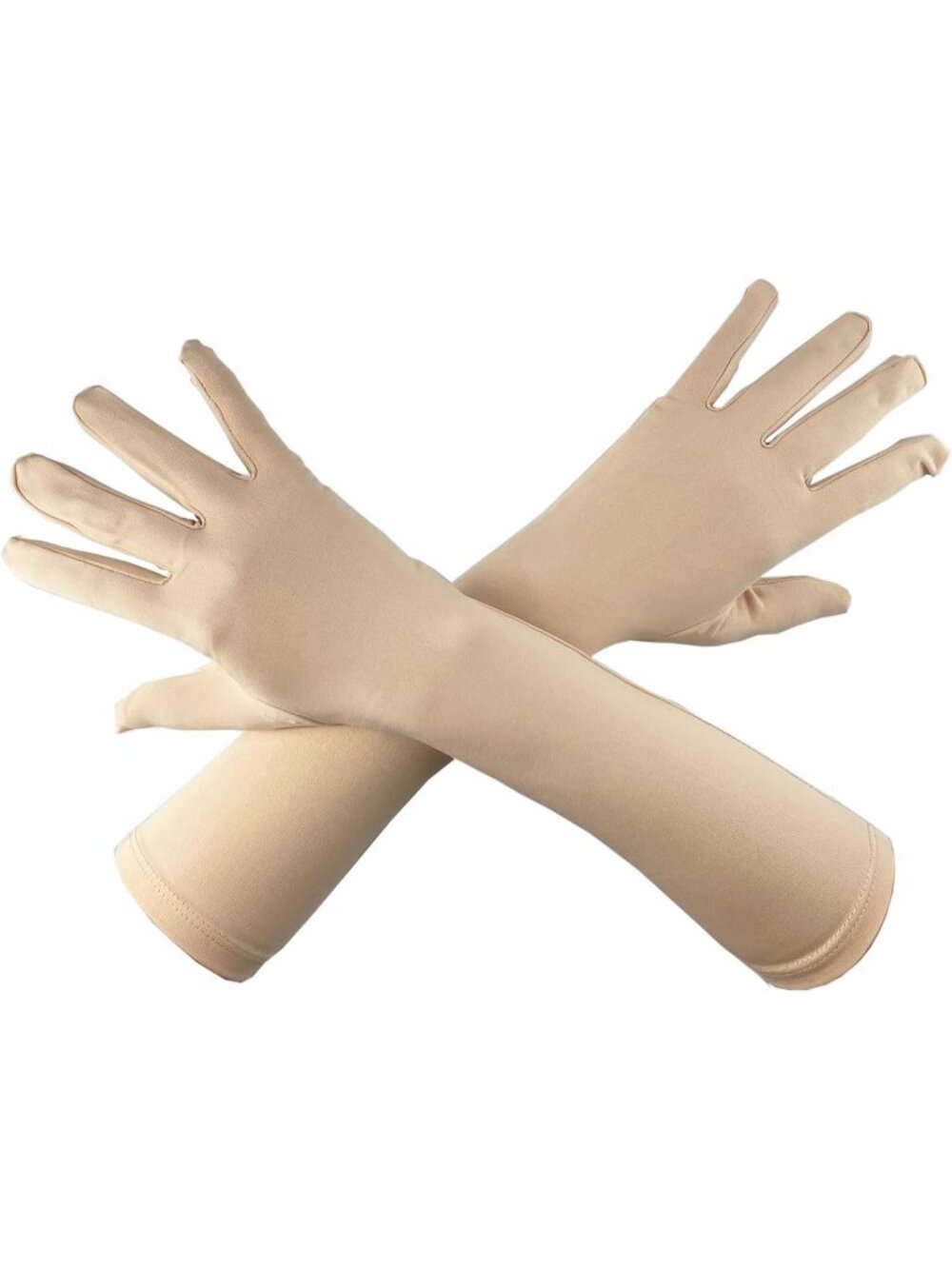 Men's And Women's Skin 15'' Elbow Length 20s Stretchy Cosplay Costume Gloves